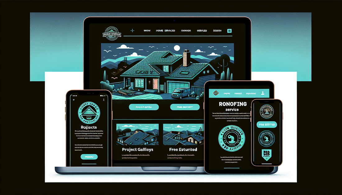 Roofing company website design for lead generation