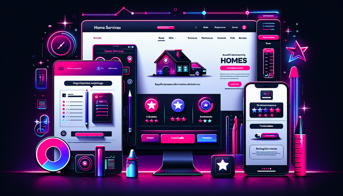 Home services website design that converts visitors into phone calls and bookings with trust signals and CTAs