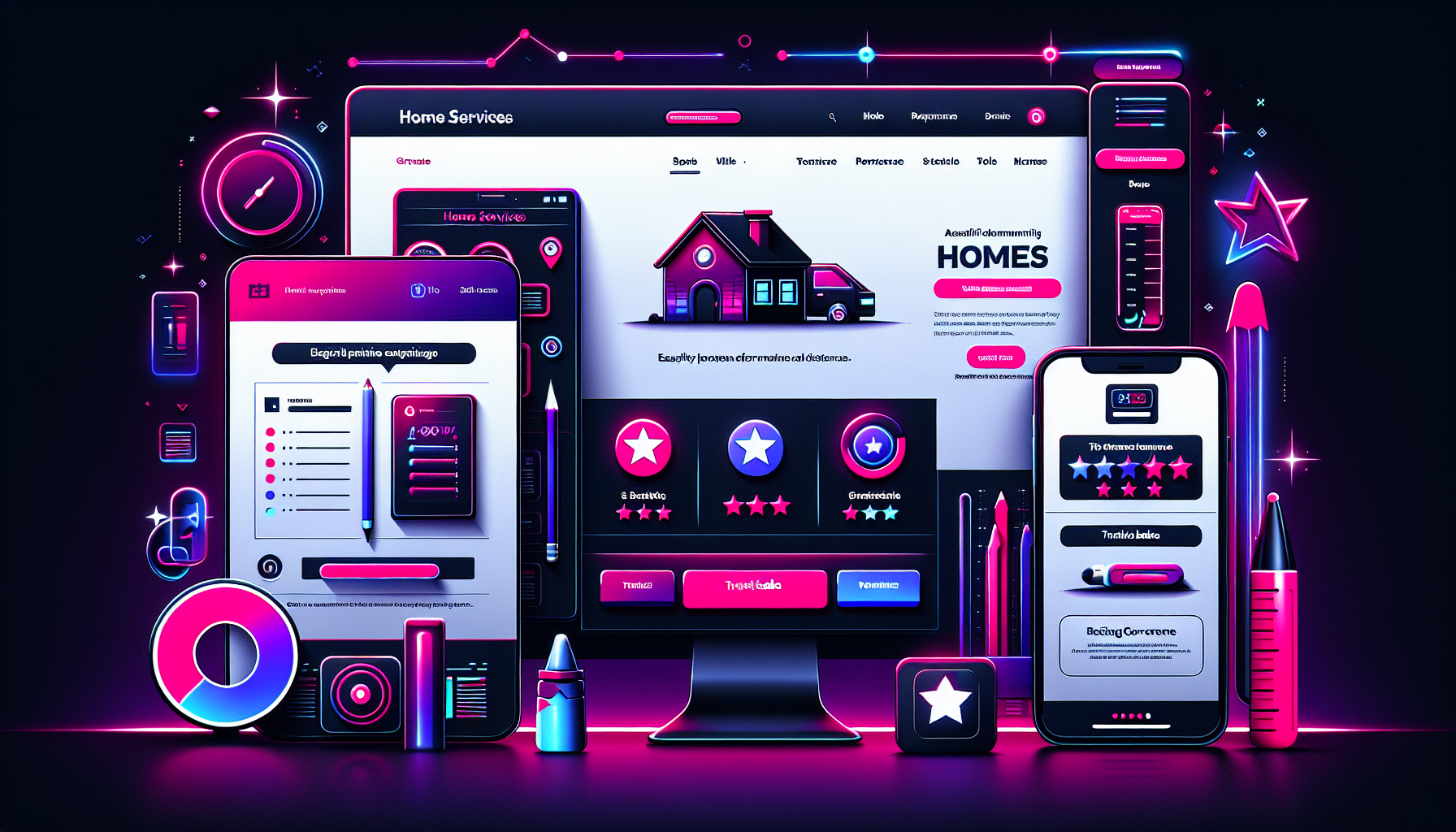 Home services website design that converts visitors into phone calls and bookings with trust signals and CTAs