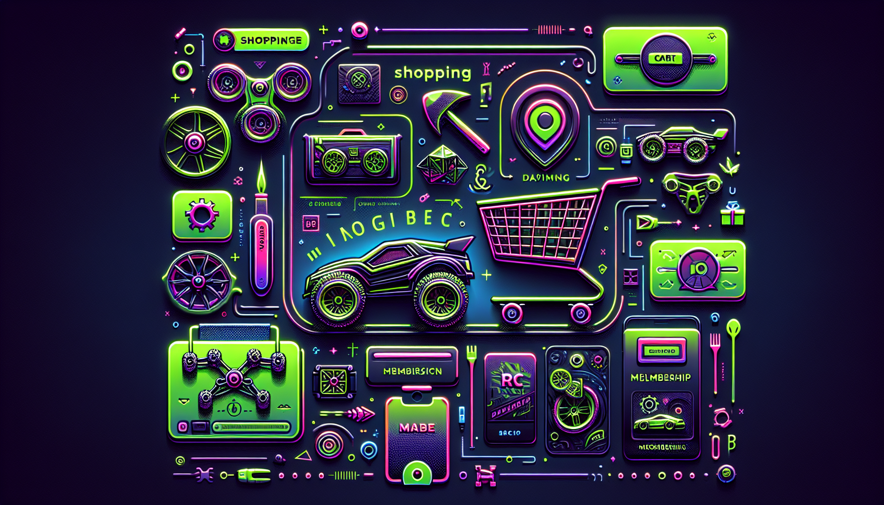 E-commerce store for hobbyists selling parts merchandise and memberships online