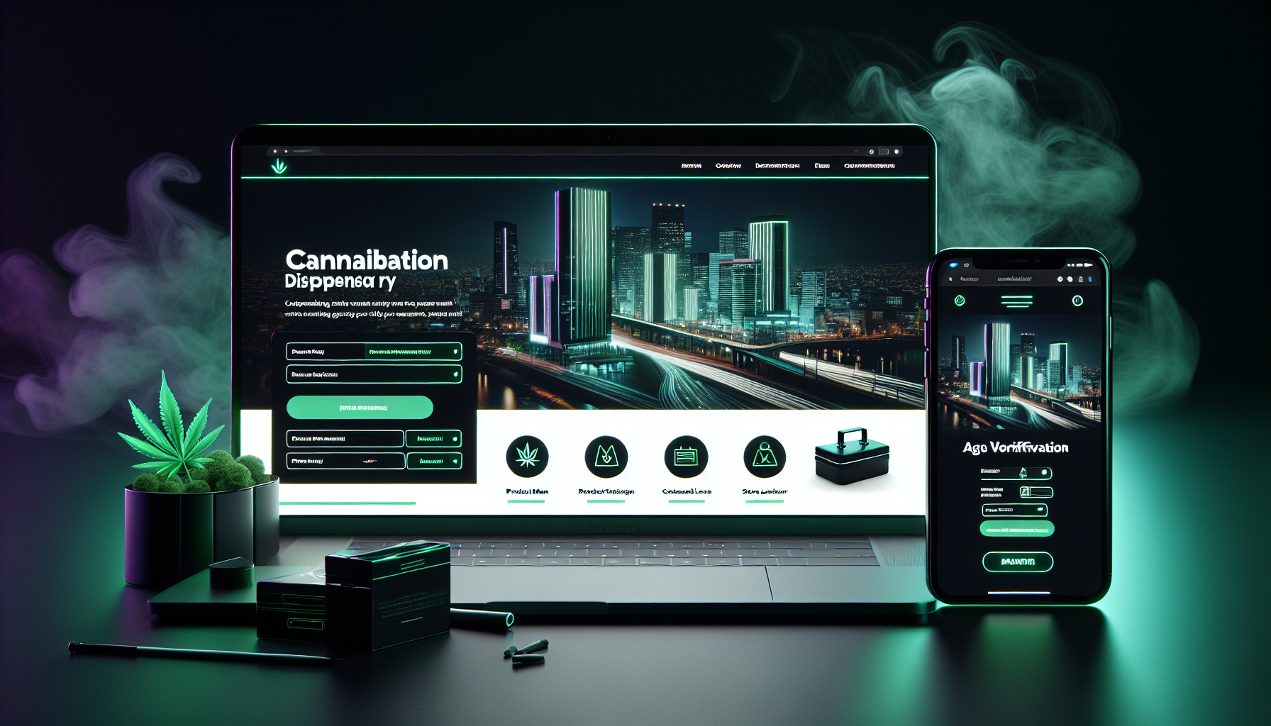 Cannabis dispensary website design and development