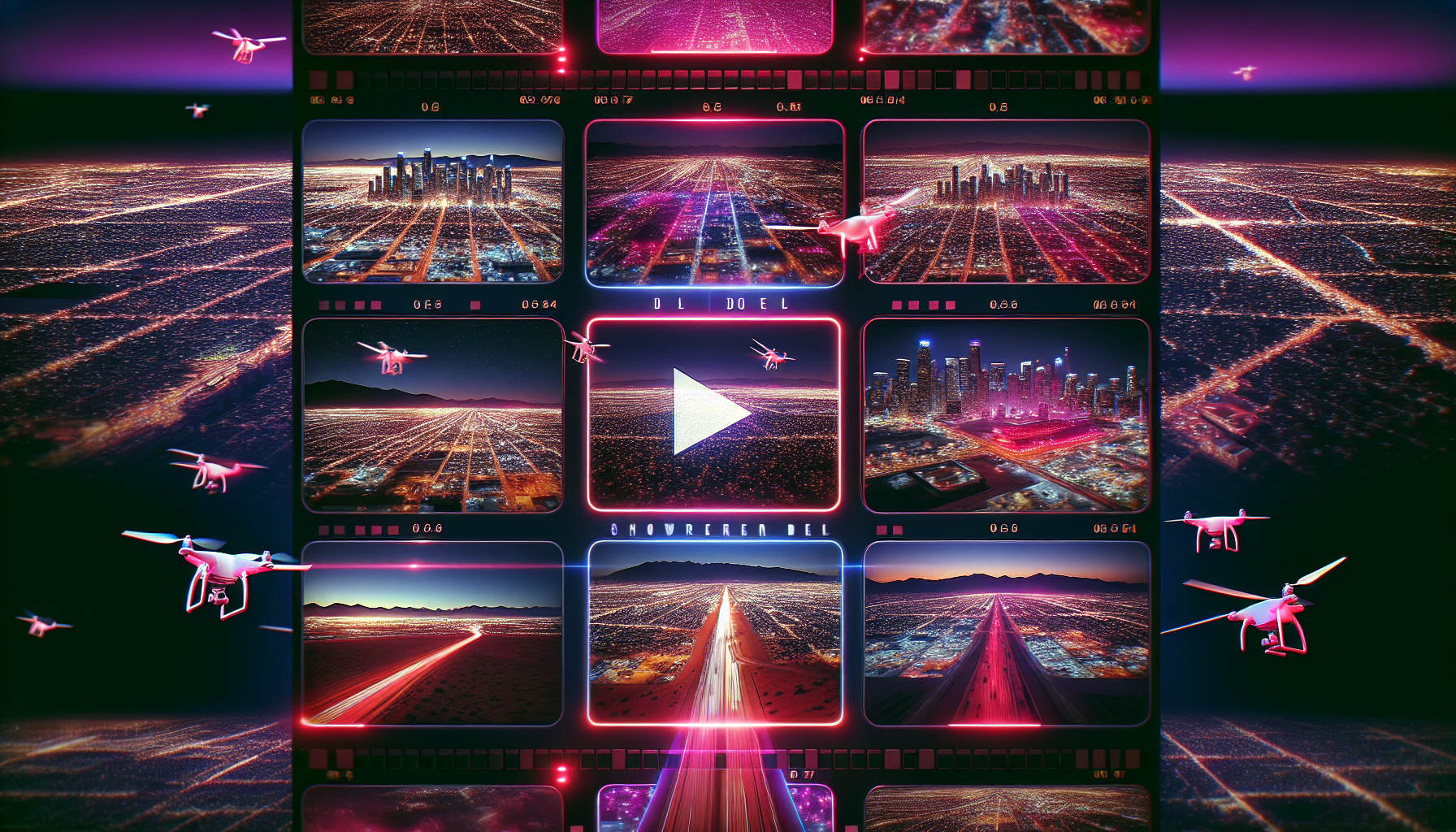 Las Vegas drone video portfolio showreel featuring aerial photography highlights